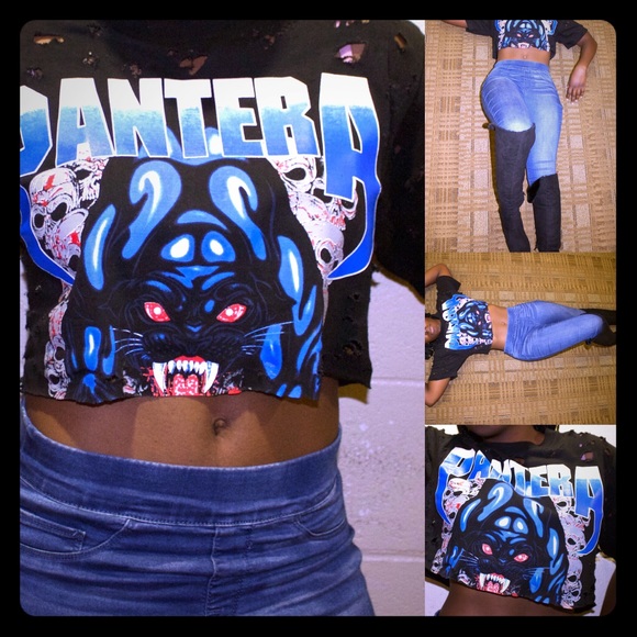 Urban Outfitters Tops - Pantera Trashed Crop Top